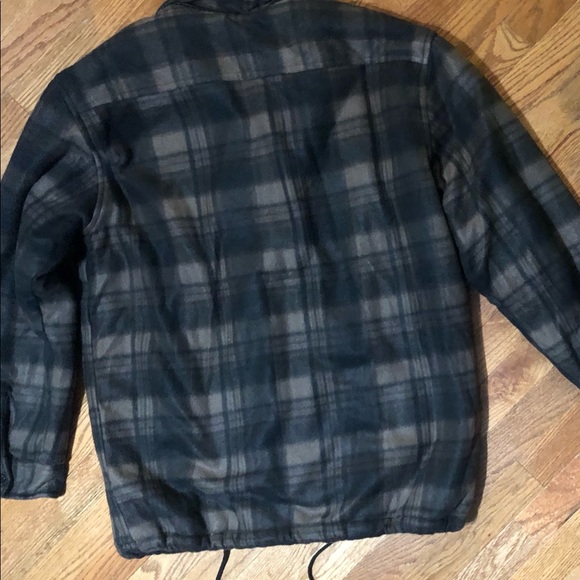 Gioberti Men’s Large Plaid Fleece Sherpa Lined Jacket - Picture 6 of 6